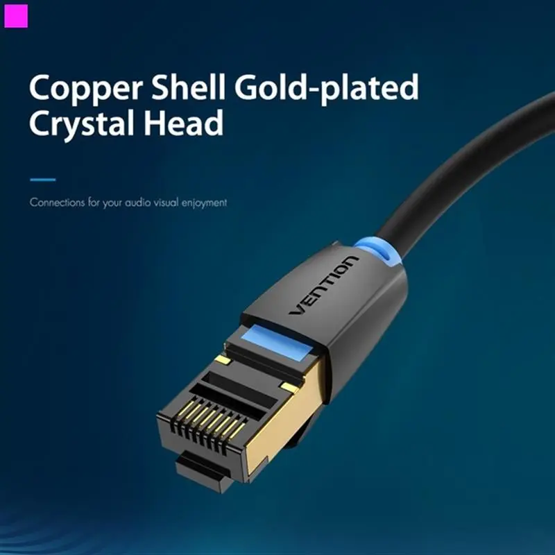 Патч-корд Vention CAT 8 SFTP Ethernet, 2 m, Black (IKABH) Патч-корд Vention CAT 8 SFTP Ethernet, 2 m, Black (IKABH)