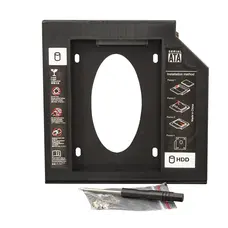 Перехідник Frime для установки 2.5" SSD/HDD у відсік приводу 12.7мм Black (FHDC127P)