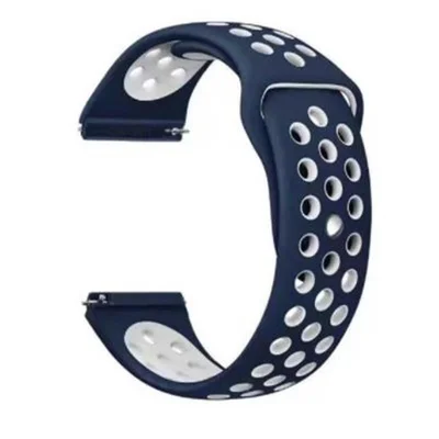 Ремінець BeCover Nike Style для Xiaomi Amazfit Bip/Bip Lite/Bip S Lite/GTR 42mm/GTS/TicWatch S2/TicWatch E Blue-White (705707)