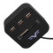 Концентратор USB 2.0 Frime 3хUSB2.0, SD, MS, TF Black (FHC-AllinOne3p2B)