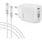 Мережевий зарядний пристрій Intaleo TCGQPD120T (1USBx3A) White (1283126509988) + кабель USB Type С