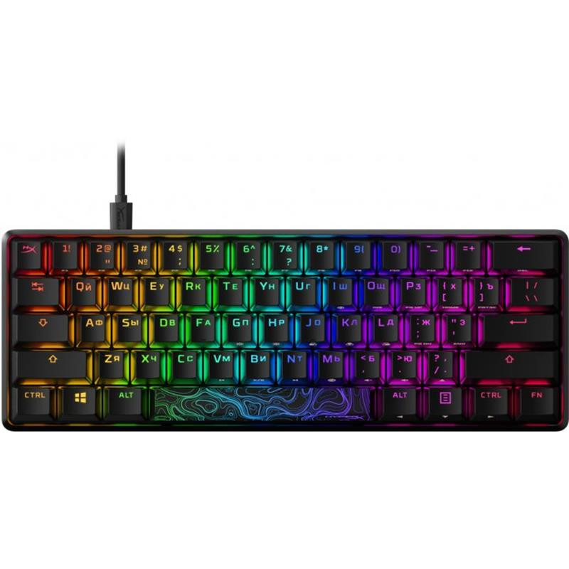 Клавіатура HyperX Alloy Origins 60 Red RGB Black (4P5N0AA)