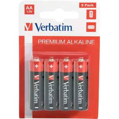 Батарейка Verbatim Alkaline AA/LR06 BL 8шт