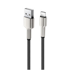 Кабель ColorWay USB - Lightning (M/M), metal head, 2.4 А, 1 м, Black (CW-CBUL046-BK)