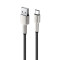 Кабель ColorWay USB - Lightning (M/M), metal head, 2.4 А, 1 м, Black (CW-CBUL046-BK)