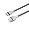 Кабель ColorWay USB - USB Type-C (M/M), metal head, 2.4 А, 1 м, Black (CW-CBUC046-BK)