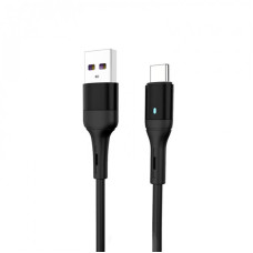 Кабель SkyDolphin S06T LED Smart Power USB - USB Type-C (M/M), 1 м, Black (USB-000557)