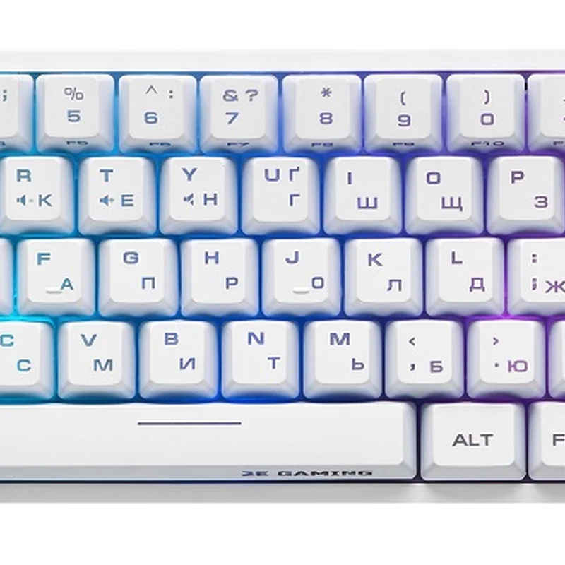 Клавіатура бездротова 2E Gaming KG360UWT RGB White (2E-KG360UWT)