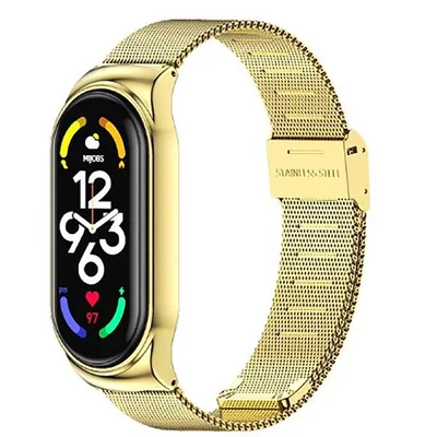 Ремінець BeCover Metal для Xiaomi Mi Smart Band 7 Gold (707495)