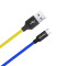 Кабель ColorWay USB - USB Type-C (M/M), 2.4 А, 1 м, Blue/Yellow (CW-CBUC052-BLY)