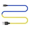 Кабель ColorWay USB - USB Type-C (M/M), 2.4 А, 1 м, Blue/Yellow (CW-CBUC052-BLY)
