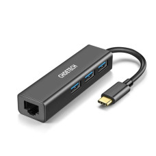 Мережевий адаптер Choetech HUB-U02 4-In-1 USB-C to RJ45