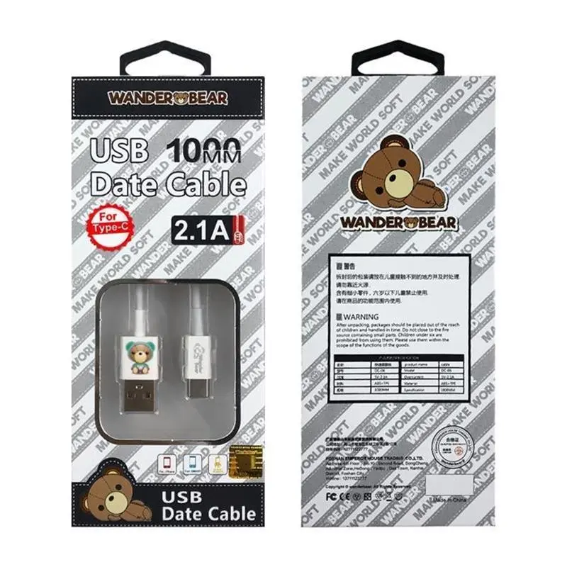 Кабель XoKo WanderBear USB - USB Type-C (M/M), 1 м, White (SC-007a) Кабель XoKo WanderBear USB - USB Type-C (M/M), 1 м, White (SC-007a)