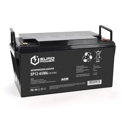 Акумуляторна батарея Europower 12V 65AH (EP12-65M6/14262) AGM Акумуляторна батарея Europower 12V 65AH (EP12-65M6/14262) AGM
