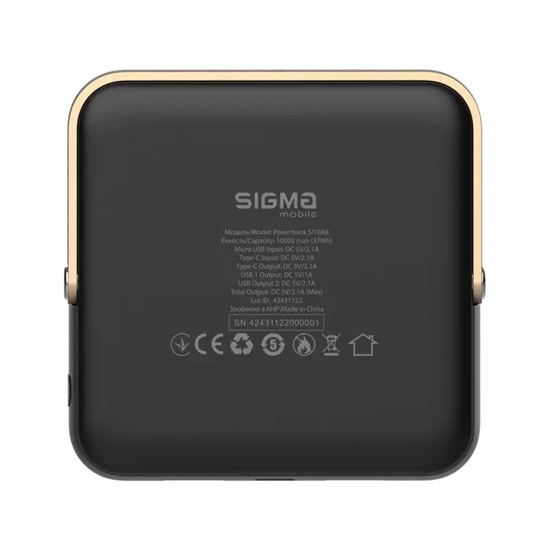 Універсальна мобільна батарея Sigma X-power SI10A9 10000mAh (4827798424315) Універсальна мобільна батарея Sigma X-power SI10A9 10000mAh (4827798424315)