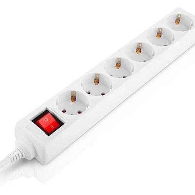 Фільтр живлення REAL-EL RS-6 Protect M 1.8м White (EL122300031)