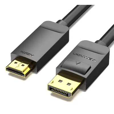 Кабель Vention DisplayPort - HDMI (M/M), 1 м, Black (HAGBF)