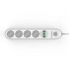 Фільтр живлення ProLogix Premium (PR-SE4432W) 4 розетки, 4 USB, 2 м, білий