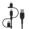 Кабель Belkin Boost Charge Universal USB - Lightning + micro USB + USB Type-C (M/M), 1 м, Black (CAC001bt1MBK)