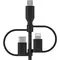 Кабель Belkin Boost Charge Universal USB - Lightning + micro USB + USB Type-C (M/M), 1 м, Black (CAC001bt1MBK)