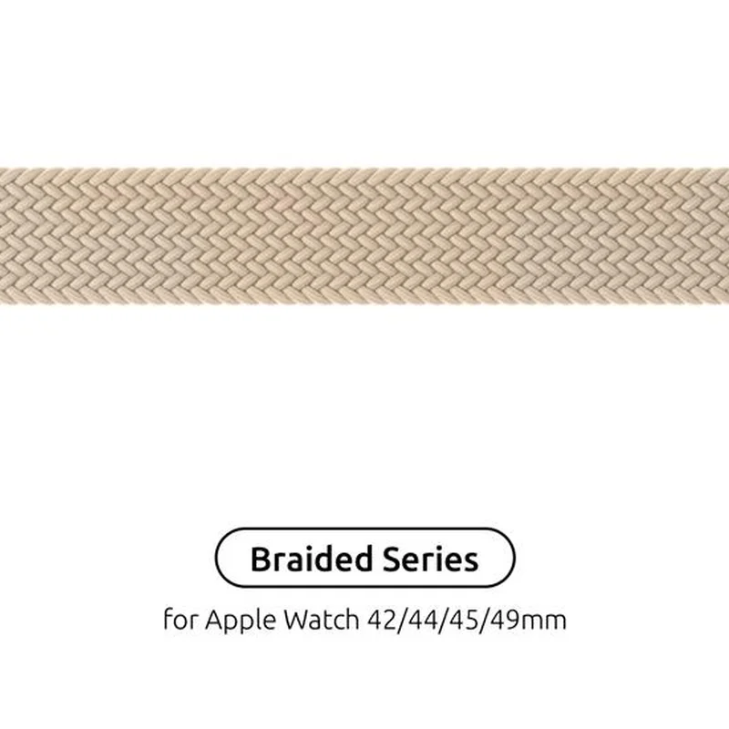 Ремінець Armorstandart Braided Solo Loop для Apple Watch 42mm/44mm/45mm/49mm Beige Size 6 (148 mm) (ARM64904)