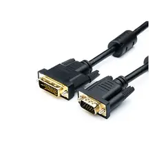 Кабель Atcom VGA - DVI (M/M), HD15M/DVI-I, 1.8 м, Black (16143)