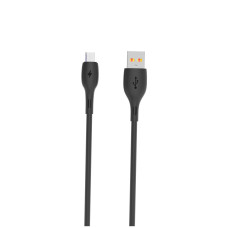 Кабель SkyDolphin S22V Soft Silicone USB - micro USB (M/M), 1 м, Black (USB-000607)