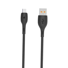 Кабель SkyDolphin S22V Soft Silicone USB - micro USB (M/M), 1 м, Black (USB-000607)