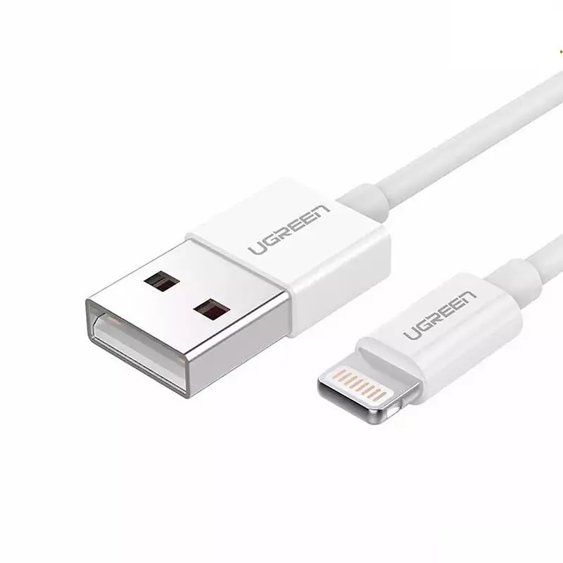Кабель Ugreen US155 USB - Lightning (M/M), 2 м, White (20730) Кабель Ugreen US155 USB - Lightning (M/M), 2 м, White (20730)