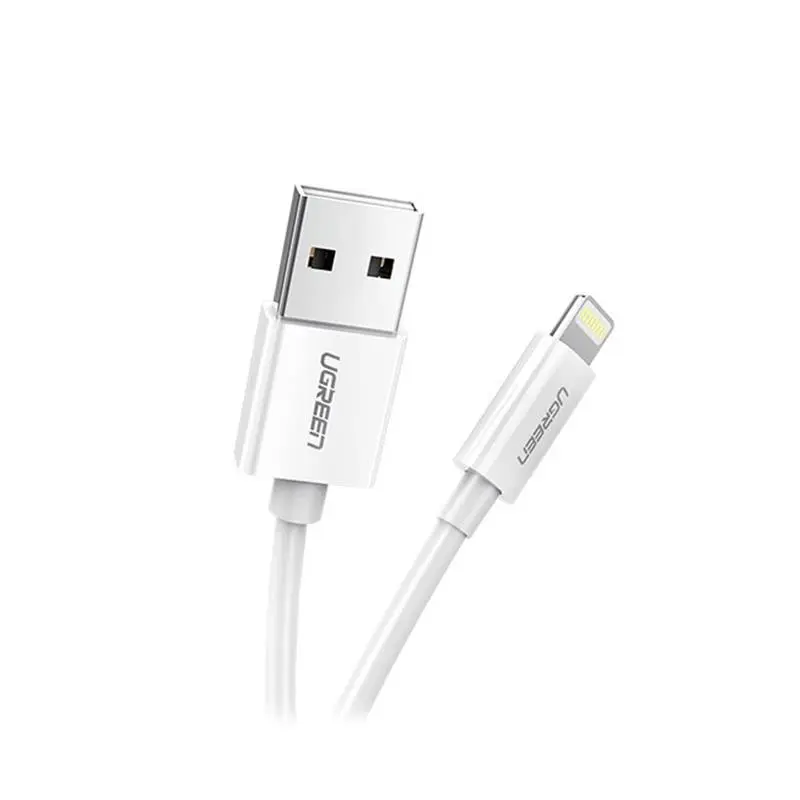 Кабель Ugreen US155 USB - Lightning (M/M), 2 м, White (20730) Кабель Ugreen US155 USB - Lightning (M/M), 2 м, White (20730)