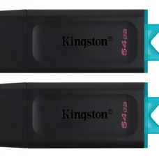 Флеш-накопичувач USB3.2 64GB Kingston DataTraveler Exodia Black/Blue 2 Pieces (DTX/64GB-2P)