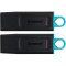 Флеш-накопичувач USB3.2 64GB Kingston DataTraveler Exodia Black/Blue 2 Pieces (DTX/64GB-2P)