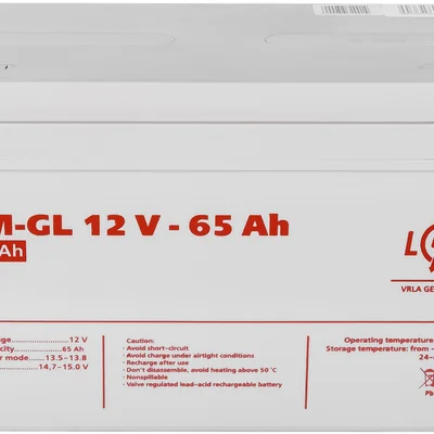 Акумуляторна батарея LogicPower 12V 65AH (LPM-GL 12 - 65 AH) GEL