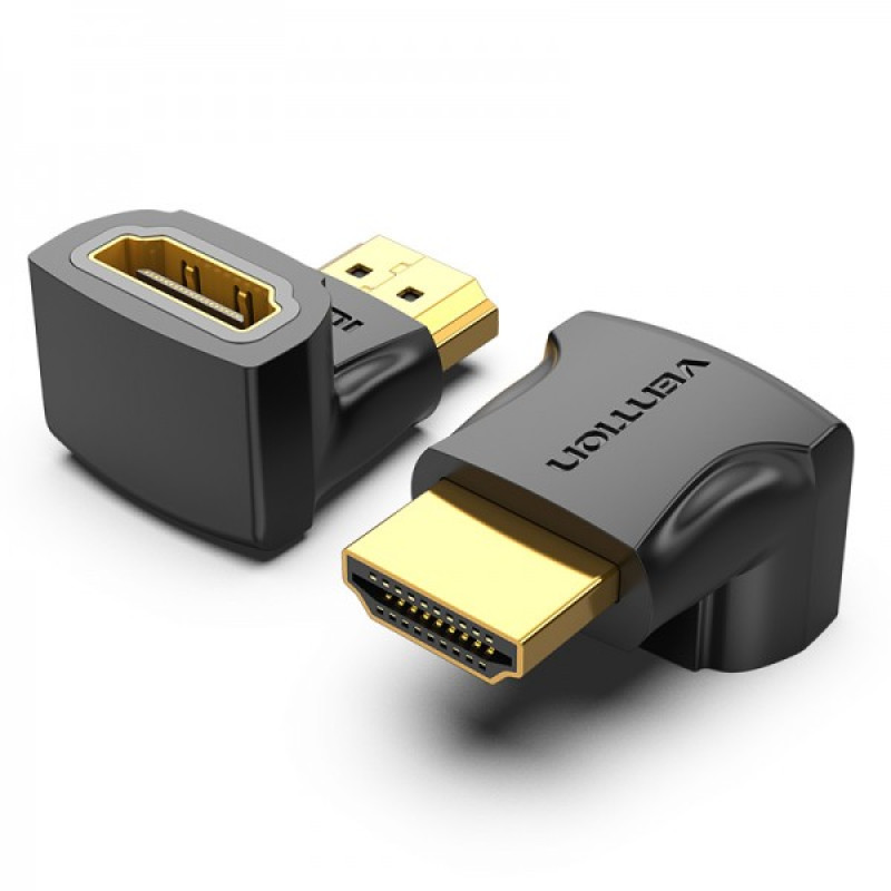 Адаптер Vention HDMI - HDMI (F/M), кутовий, Black (AIOBO)