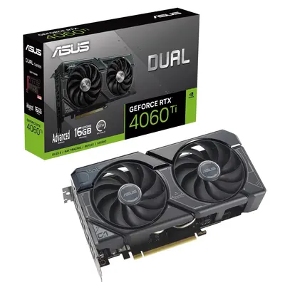 Відеокарта GF RTX 4060 Ti 16GB GDDR6 Dual Advanced Edition Asus (DUAL-RTX4060TI-A16G)