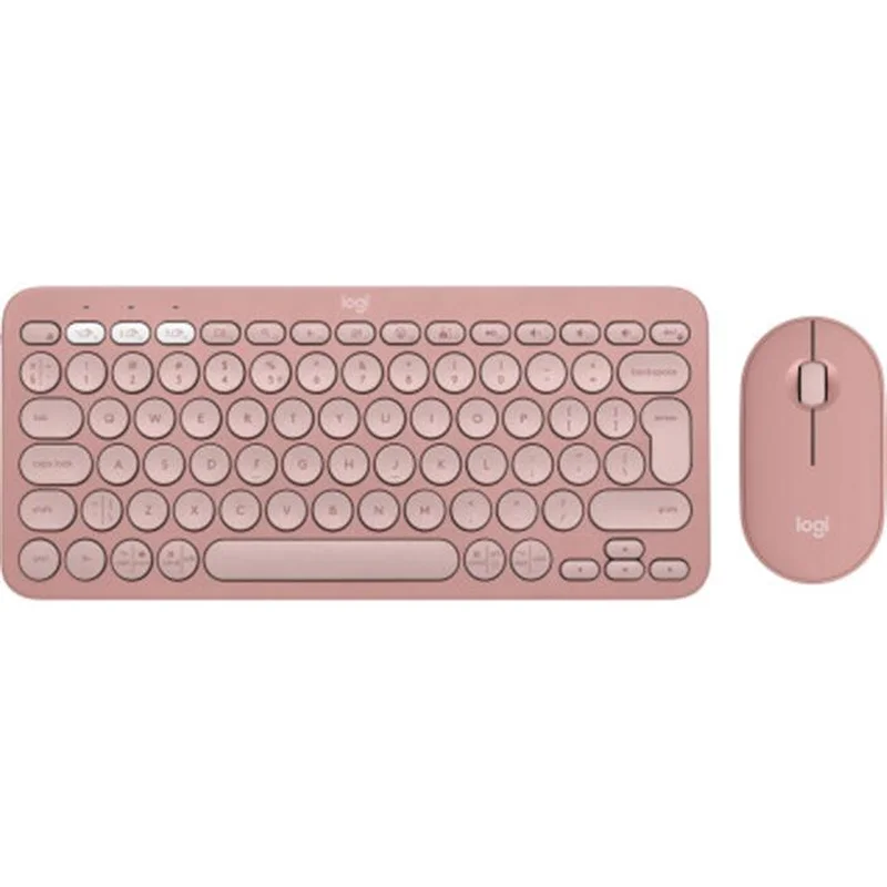 Комплект (клавіатура, миша) бездротовий Logitech Pebble 2 Combo Rose (920-012241)