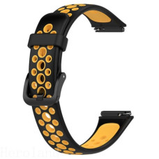 Ремінець BeCover Vents Style для Huawei Band 7/Honor Band 7 Black-Orange (709441)