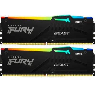 Модуль пам`яті DDR5 2x8GB/5200 Kingston Fury Beast RGB Black (KF552C36BBEAK2-16)
