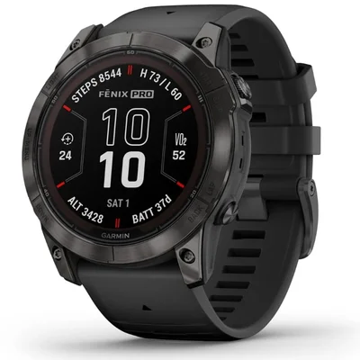 Смарт-годинник Garmin Fenix 7X Pro Sapphire Solar Carbon Gray DLC Titanium with Black Band (010-02778-54)