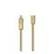 Кабель Remax RC-070th Gplex Lightning - micro USB + USB Type-C (F/M), 1 м, Gold (6954851267201)
