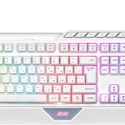 Клавіатура 2E Gaming KG315 RGB USB White Ukr (2E-KG315UWT)