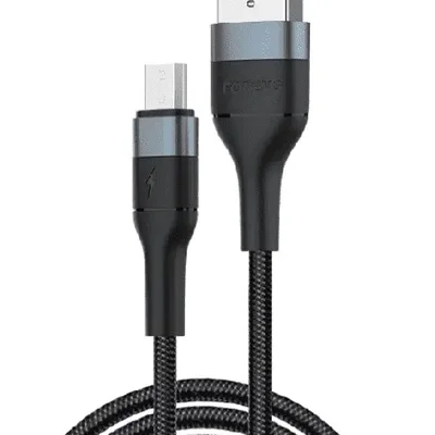 Кабель Foneng X51 Spiral Braided Cable USB - micro USB (M/M), 3 A, 1 м, Black (X51-CA-MU)