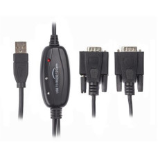 Кабель Viewcon USB - 2хCOM (M/M), 9+25pin, 1.4 м, Black (VE591)