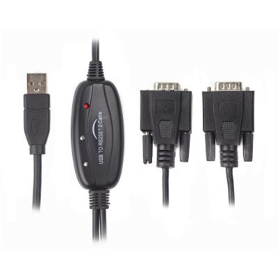 Кабель Viewcon USB - 2хCOM (M/M), 9+25pin, 1.4 м, Black (VE591)