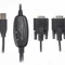Кабель Viewcon USB - 2хCOM (M/M), 9+25pin, 1.4 м, Black (VE591)