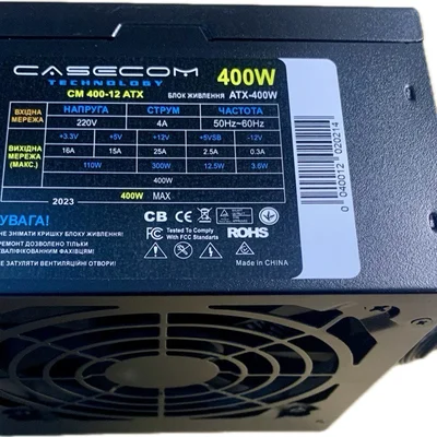 Блок живлення CaseCom CM 400-12 ATX 400W