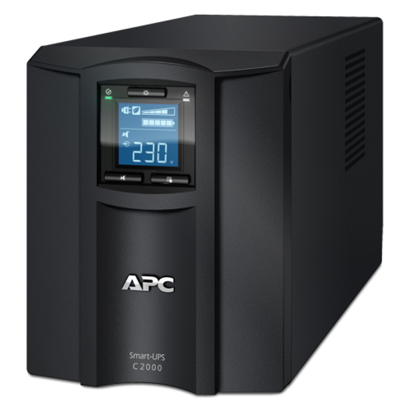 Джерело безперебійного живлення APC Smart-UPS C 2000VA LCD, Lin.int., AVR, 6 х IEC, USB, метал (SMC2000I)