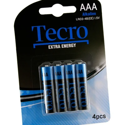 Батарейка Tecro Extra Energy Alkaline AAA/LR03 BL 4 шт