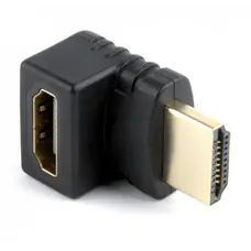 Адаптер Cablexpert HDMI - HDMI, M/F, Г-подібний, чорний (A-HDMI270-FML) пакет