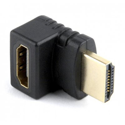 Адаптер Cablexpert HDMI - HDMI, M/F, Г-подібний, чорний (A-HDMI270-FML) пакет